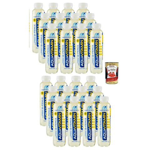 San Benedetto Aromatisiertes Wasser San Benedetto Aquavitamin D-Fence, wasser mit Lemon PET Flasche, water flavored with lemon, 24x 40cl Original italienisch inkl. Italian Gourmet Polpa 400g 8001620015407