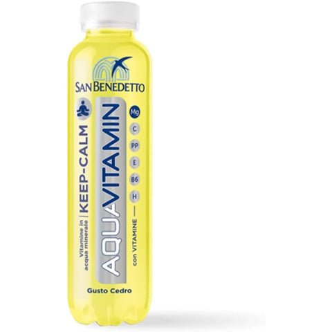 San Benedetto Aromatisiertes Wasser San Benedetto Aquavitamin Keep Calm Erfrischungsgetränk mit Vitaminen und Magnesium 12 x 40 cl italienisch Original
