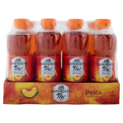 San Benedetto Aromatisiertes Wasser San Benedetto The Pesca 'Eistee Pfirsich', 500 ml (ohne Pfand) Aromatisiertes Wasser italienisch Original 8001620002568