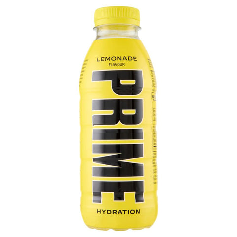 Prime Limone Hydration Drink Lemonade 12x 500ml Erfrischendes Zitronengetränk in der Flasche, Sportgetränk für Fitness, Training, Arbeit, Uni, Reisen, Büro