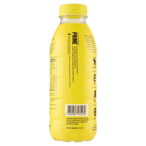 Prime Limone Hydration Drink Lemonade 12x 500ml Erfrischendes Zitronengetränk in der Flasche, Sportgetränk für Fitness, Training, Arbeit, Uni, Reisen, Büro