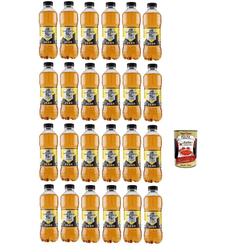 San Benedetto Eistee San Benedetto Thè Limone zero 24x 500ml, Eistee The' Zitrone ohne Zucker PET Einweg, ice tea erfrischend, Ohne Konservierungsstoffe und künstliche Farbstoffe Original italienisch inkl. Italian Gourmet Polpa 400g 8001620005392