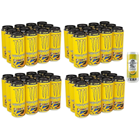 monster 48er Pack The Doctor Energy Drink, Erfrischender alkoholfreier Energiegetränk mit Zitrusgeschmack 48x500ml Original italienisch