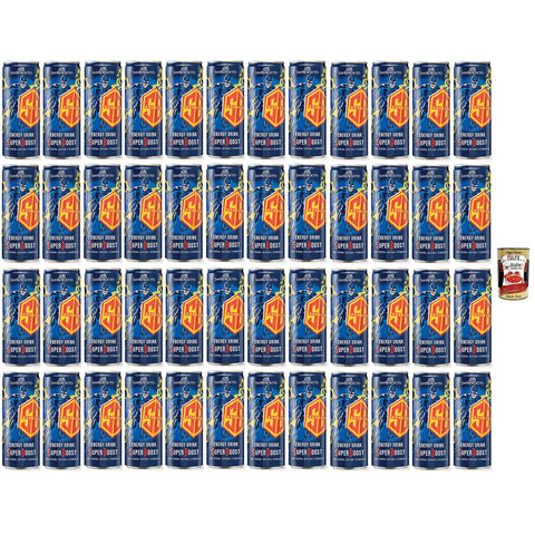 San Benedetto Energy Drink Super Boost Energiegetränk mit Taurin Koffein und B-Vitaminen Einwegdose 250 ml 48x italienisch Original Pastasauce + kostenlos Polpa di