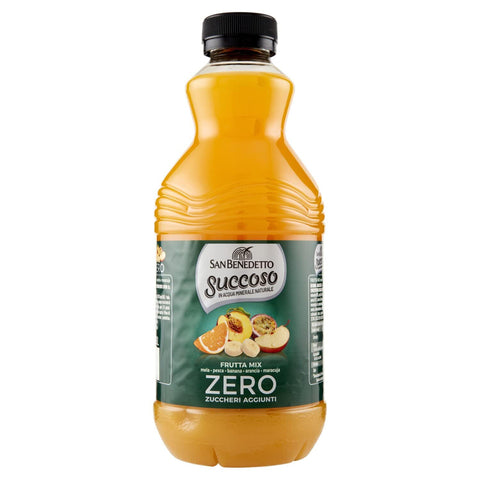 6x San Benedetto Succoso Frutta mix zero PET ohne zucker 90 cl Fruchtsaft saft italienisch Original