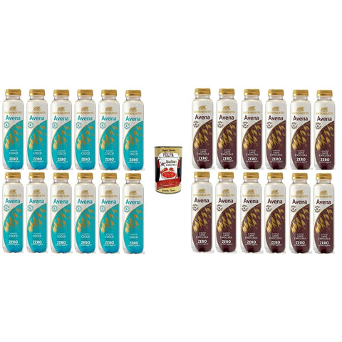 San Benedetto Frühstücksmüsli San Benedetto Testpaket Bevanda Avena al Gusto di Cocco & Al gusto di Caffè e Nocciola Haferdrink mit Kokosgeschmack und Kaffee und Haselnussgeschmack 24x 40 cl italienisch Original 8001620024119