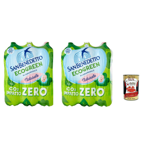 San Benedetto Acqua Minerale Naturale Natürliches Mineralwasser Italienisches Ecogreen Wasser 12x1l Original italienisch Getränk