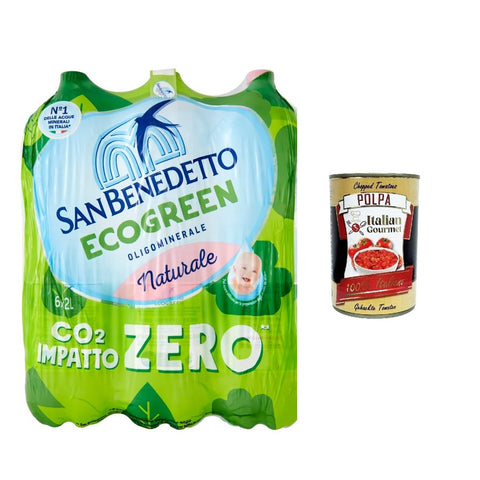 San Benedetto Acqua Minerale Naturale Natürliches Mineralwasser Italienisches Ecogreen Wasser 6x1l Original italienisch Getränk