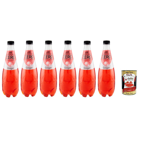 San Benedetto Ginger Zero PET aperitivo ohne Zucker 6x0 ohne Zucker Softdrink ohne Zucker erfrischend Aperitiv-Aperif sugarfree 75 l italienisch Original