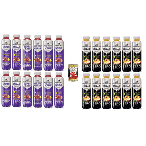San Benedetto Fruit & Power Zero Testpaket ohne Zuckerzusatz 24x 400ml italienisch Original