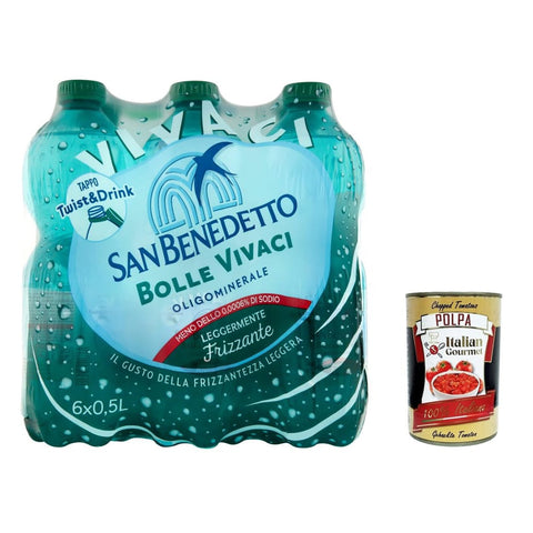 San Benedetto Kohlensäurehaltiges Wasser San Benedetto leggermente frizzante, wasser lighlty Sparkling water 500 ml Kohlensäurehaltiges Wasser italienisch Original 8001620000540