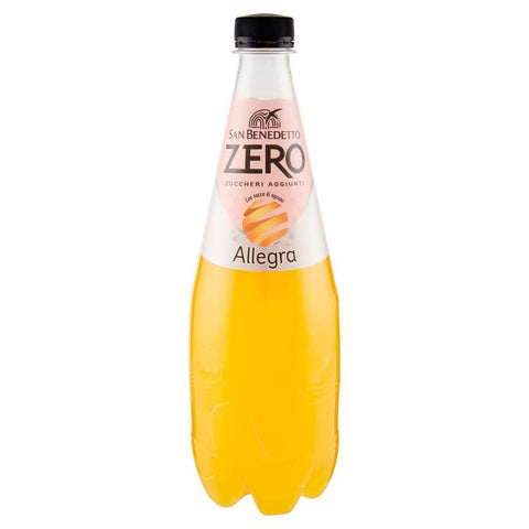 San Benedetto Allegra Aranciata ZERO PET ohne Zucker Limonade orange ohne Zucker 12x0,75l Original italienisch Getränk
