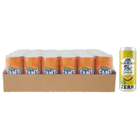 Fanta 24er Pack, Erfrischendes Alkoholfreies Getränk mit Orangensaft, Einweg 1x250ml Original italienisch