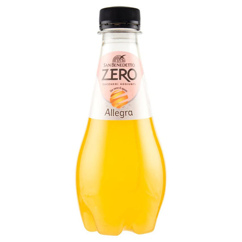 San Benedetto Allegra Aranciata Zero PET ohne Zucker 0,25 L Limonade orange ohne Zucker italienisch Original