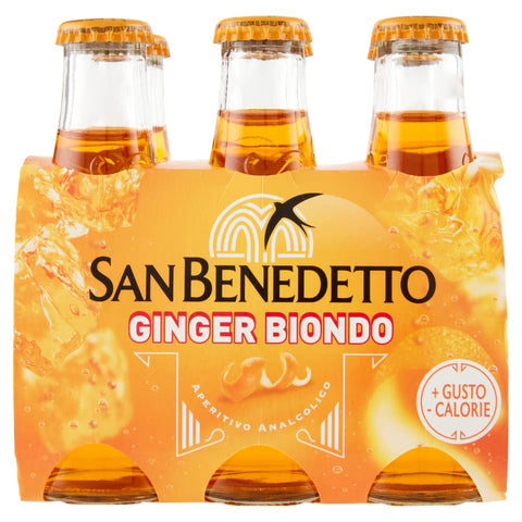 San Benedetto Ginger biondo Ingwer bitter erfrischend Aperitiv Aperif ohne Alkohol 10 cl Limonade italienisch Original
