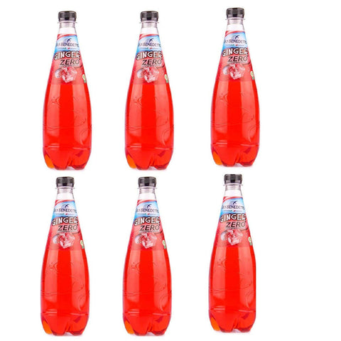 San Benedetto Ginger zero PET Flasche ohne zucker Ingwer bitter 6x75cl Original italienisch Getränk