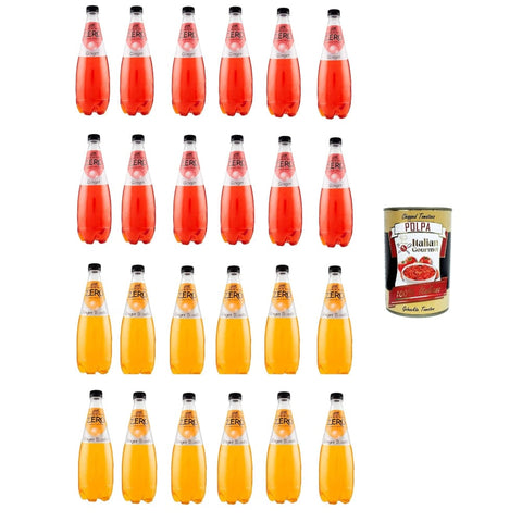 San Benedetto Limonade San Benedetto 12x Ginger Zero 75 cl Testpaket Original italienisch inkl. 12x Ginger biondo zero 75 cl PET ohne Zucker Aperitivo Softdrink ohne Zucker + Italian Gourmet Polpa 400g 8001620022979