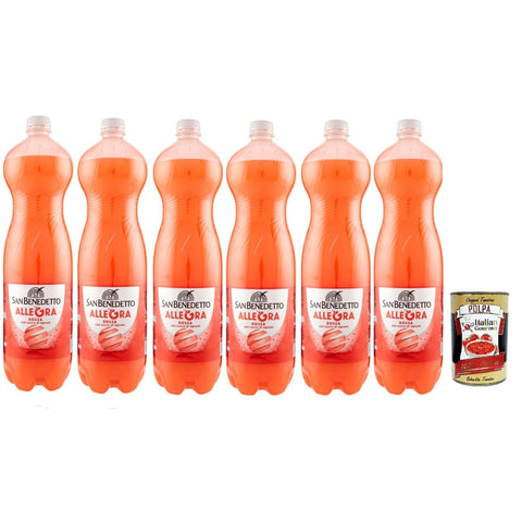 San Benedetto Aranciata rossa, Blutorange OrangenLimonade orangen PET 6x 1.5 Lt erfrischend, blood orange orange lemonade italienisch Original