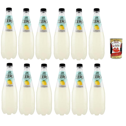 San Benedetto Limone Zero PET ohne Zucker 6x0 Zitrone zero Limonade orange ohne Zucker lemon soft drink sugarfree 75 l italienisch Original Pastasauce + kostenlos