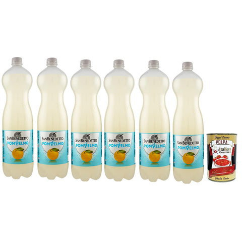San Benedetto Pompelmo OrangenLimonade orange PET 6x 1.5 Lt erfrischend, pompelmo soft drink italienisch Original