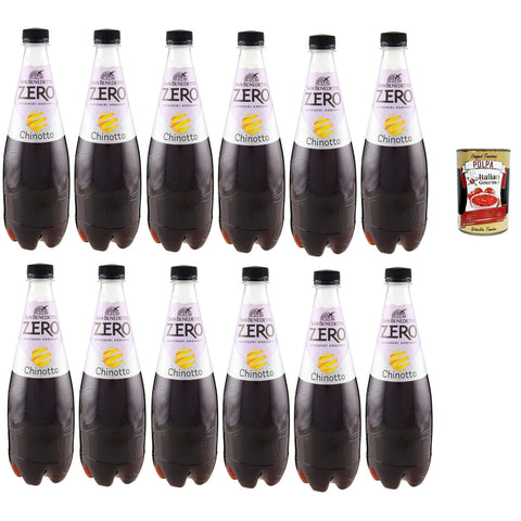 San Benedetto Chinotto Zero PET aperitivo ohne Zucker 12x 0,75 l, ohne Zucker Softdrink ohne Zucker, erfrischend Aperitiv Aperif sugarfree italienisch Original