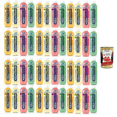 San Benedetto Aquavitamin Testpaket, wasser mit vitamins PET Flasche, water flavored, 48x40 cl italienisch Original Pastasauce + kostenlos polpa 400 g
