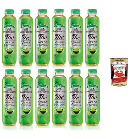 San Benedetto Tee San Benedetto "Le Specialità" Thè Verde Matcha „Die Spezialitäten“ Matcha-Grüntee 12x400ml Original italienisch inkl. Italian Gourmet Polpa 400g 8001620024072
