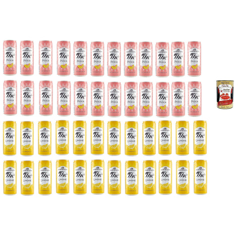 San Benedetto Testpaket, Thè Pesca und limone 48x 33 cl, Eistee The' Pfirsich und zitrone dosen Einweg, ice tea erfrischend, Ohne Konservierungsstoffe italienisch Original