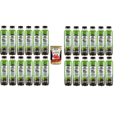 San Benedetto The' Verde Matcha Zero Grüner Tee Matcha Zero 24x400 ml italienisch Original Pastasauce + kostenlos polpa 400 g