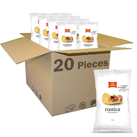 SAN CARLO RUSTICA Salted Crisps Chips Snack 20x50g Original italienisch