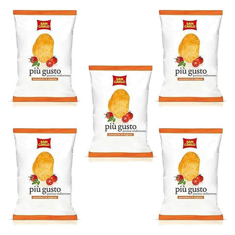 San Carlo Chips San Carlo più gusto Passione mediterranea Chips Kartoffelchips gesalzen 50 g 5x italienisch Original 8003130129520