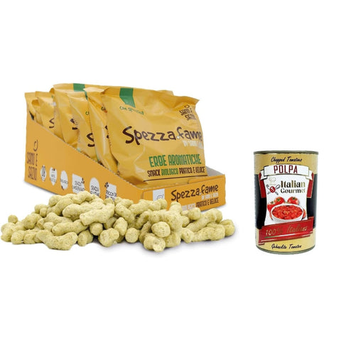 Sano e Abgepackte Gebäckstücke Sano e Sazio Snack Proteico alle Erbe Aromatiche Packung (8 Stück x 30 g) – praktischer und schneller Hungerstopper mit natürlicher Spirulina, ohne 8032804040014