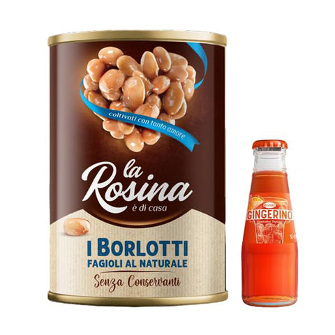 La Rosina Bohnen Borlotti natürlich, Hülsenfrüchte in Dosen 12x400g Original italienisch Feinkost