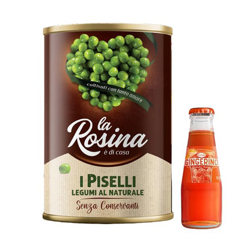 Sanpellegrino 12 x La Rosina natürliche Bohnen, Hülsenfrüchte in Dosen 400 g + 1 x Recoaro italienischer Aperitivo gratis 10 cl Original italienisch