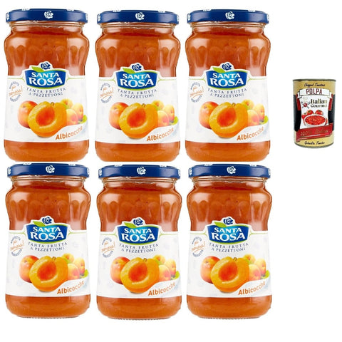 Santa Rosa Confettura Konfitüren Santa Rosa Confettura Santa Rosa, Confettura di Albicocca, Aprikose marmelade Brotaufstrich, apricot jam, ideal für Desserts und Kuchen 6x 350g inkl. Italian Gourmet polpa 400g Original italienisch 8032804040014