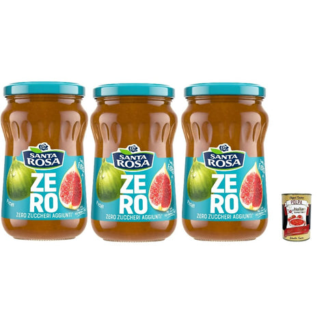 Santa Rosa Feigen Marmeladen & Konfitüren Santa Rosa Feigen Santa Rosa, Feigen marmelade Zero, Leichte und nahrhafte Freude, ideal zum Frühstück oder Snack, reich an Geschmack und ohne zugesetzten Zucker 3x 300 g inkl. Italian Gourmet polpa 400g Original italienisch 8032804040014