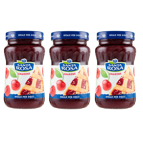 Santa Rosa Confettura Amarene Sauerkirschmarmelade Marmelade Konfitüre ideal für Desserts Glasgefäß von 600 g italienisch Original