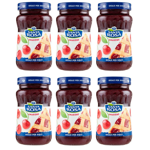 Santa Rosa Confettura Amarene Sauerkirschmarmelade Marmelade Konfitüre ideal für Desserts Glasgefäß von 600 g italienisch Original