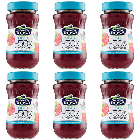 Santa Rosa Light Lamponi Himbeeren Marmelade Konfitüre 50% Zucker 260 g Konfitüren italienisch Original