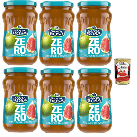 Santa Rosa Feigen marmelade Zero, Leichte und nahrhafte Freude 6x300g Original italienisch Aufstrich
