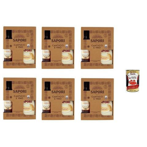 Sapori Confezione Desserts 6x Sapori Confezione Cantucci E Vin Santo Cantucci- und Vin Santo-Paket 175 g italienisch Original Pastasauce + kostenlos polpa 400 g 8002590064327