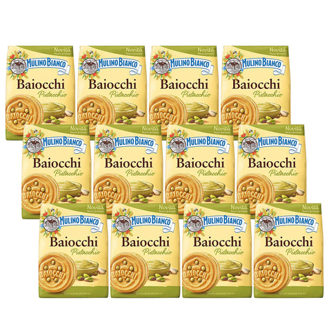 Mulino Bianco Baiocchi - Kekse mit Pistazienfüllung (Pistazie, x12) 240g Original italienisch
