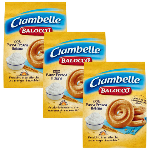 Balocco Faccine - Italienisches Mürbegebäck mit Schokolade und Haselnüssen (Ciambelle, x3) 700g Original italienisch