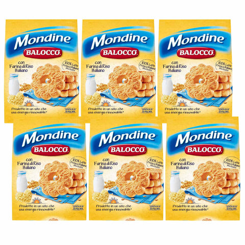 Balocco Faccine - Italienisches Mürbegebäck mit Schokolade und Haselnüssen (Mondine, x6) 700g Original italienisch