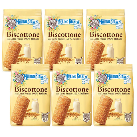 Mulino Bianco Biscottone Italienisches Mürbegebäck mit Zucker (Biscottone, x6) 700g Original italienisch