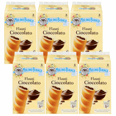 Mulino Bianco Italienische Kekse (Flauti Ciocciolato, x6) 330g Original italienisch