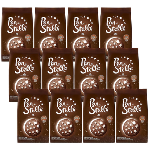 Mulino Bianco Pan di stella - Italienische Schokoladenkekse mit gefrorenen Sternen 350g x 12 pakete (Pan di stella, x12) Original italienisch