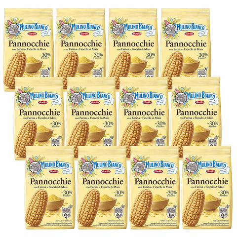 MULINO BIANCO Pannocchie - Knusprige Maiskekse 350 g x 12 Pakete italienisch Original