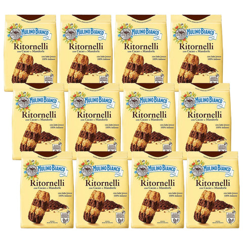 Mulino Bianco Ritornelli - Italienische Kekse mit Kakao und Mandeln (Ritornelli x12) 700 g italienisch Original