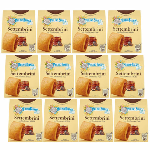 MULINO BIANCO Settembrini - Italienische Mürbekekse mit Feigenkonfitüre 300 g (Settembrini, x12) Original